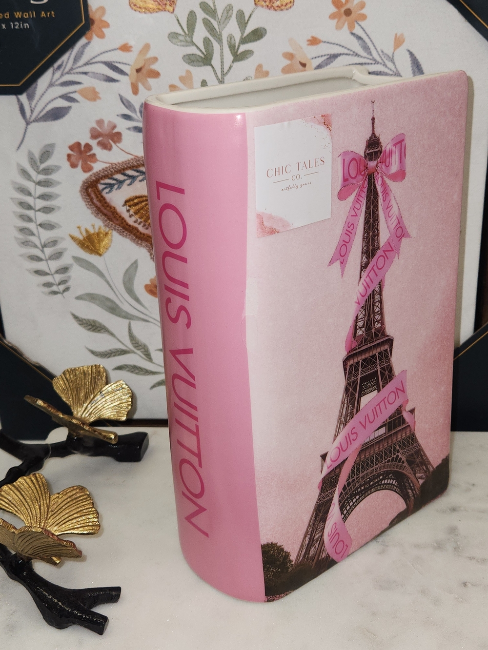 ๐ฅ Limited Edition Ceramic Makeup/ Hair Brush Holder Vase Eiffel & Lux Logo - Picture 8 of 13